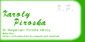karoly piroska business card